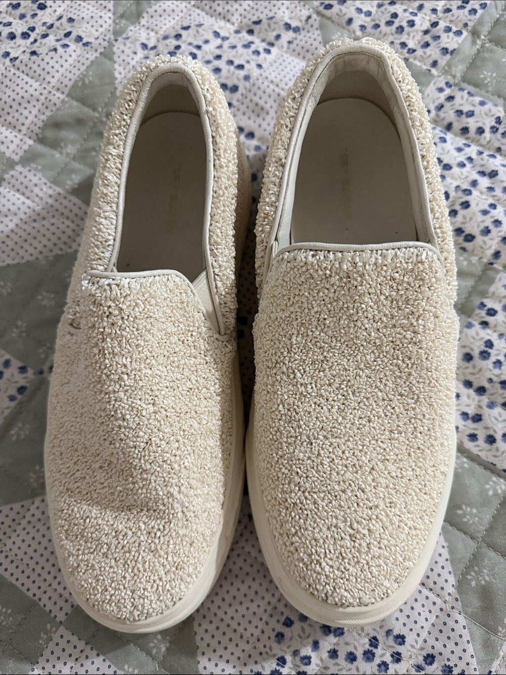 Tory burch Slip-On Terry Cloth Women’s Sneakers in Cream